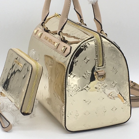 MICHAEL KORS KARA DUFFLE SATCHEL & WALLET SET - Picture 7 of 16